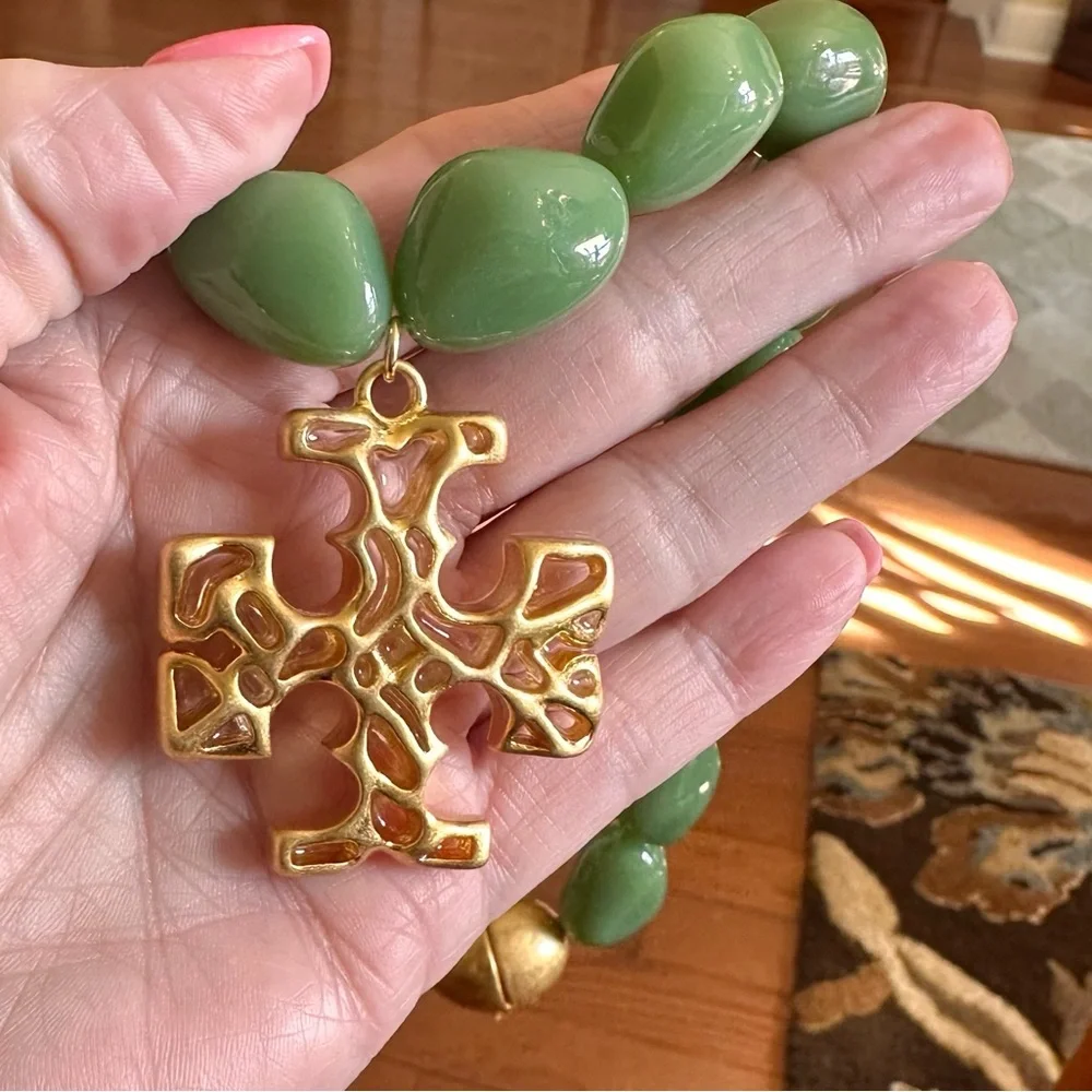 Tory Burch Roxanne Necklace Gold-tone‎ Statement NWT